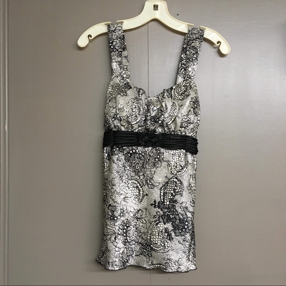 💝Iz Byer Lace Floral Print Top💝